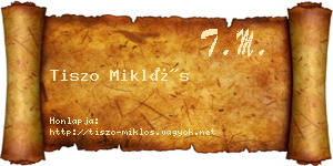 Tiszo Miklós névjegykártya