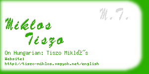 miklos tiszo business card